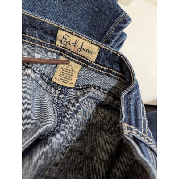 Earl jeans  womens Sz10 cropped  Waist 34" Rise 9.75"Ins 25"Decorative stitching - Picture 7 of 8